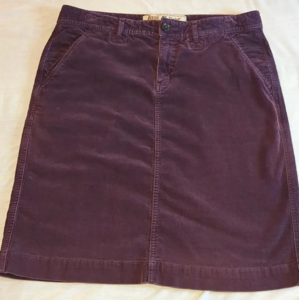 Bass Heritage tag size 8 Purple corduroy skirt